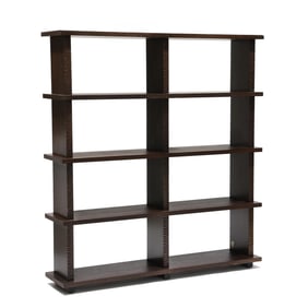 Alfredo Paredes, Large Exotic Wood Open Bookshelf