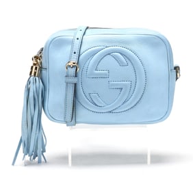 Blue Leather Soho Disco Crosbody Bag, Gucci