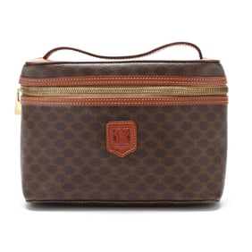 Brown Canvas and Leather Toiletry Bag, Celine