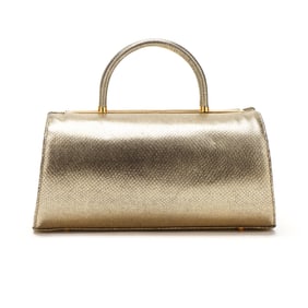 Leather Boston Bag, Judith Leiber