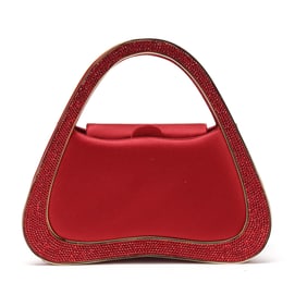 Red Fabric and Crystal Evening Bag, Judith Leiber