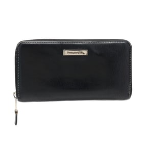 Black Leather Zip Around Wallet, Tiffany & Co.