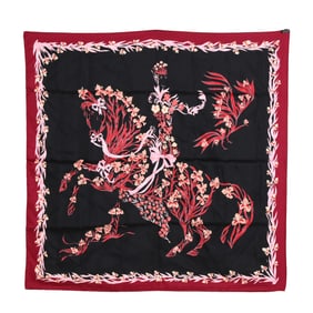 Silk Cheval Fleuri Scarf, Hermès