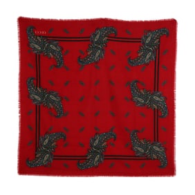 Large Wool Red Paisley Shawl, Gucci