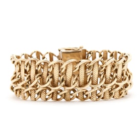 Gold Fancy Link Bracelet