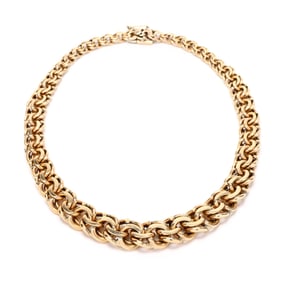Gold Link Choker Necklace
