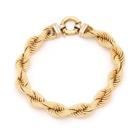 Gold Rope Twist Bracelet, Italy