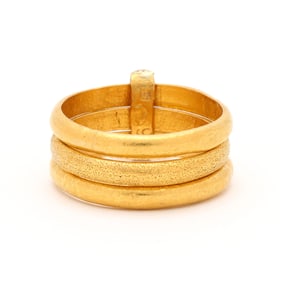 High Karat Gold Stacked Ring