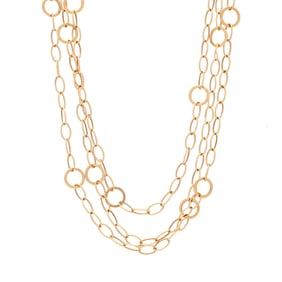 Gold Oval Link Necklace, Turkey