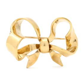 Gold Bow Brooch, Italy
