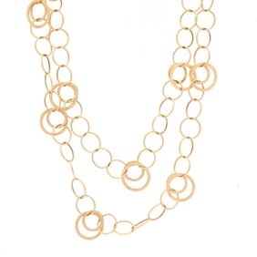 Gold Circle Link Necklace, Turkey