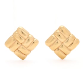 Gold Stud Earrings, Italy