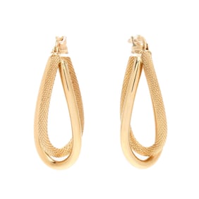Gold Double Hoop Earrings, Milor