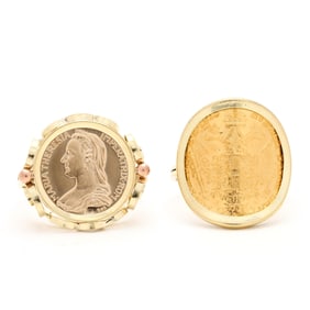 Two Gold Coin Rings