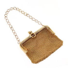 Gold Mesh Coin Purse, France