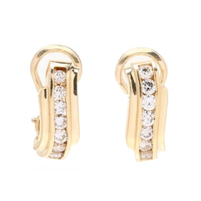 Gold and Diamond Earrings