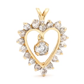 Gold and Diamond Heart Pendant