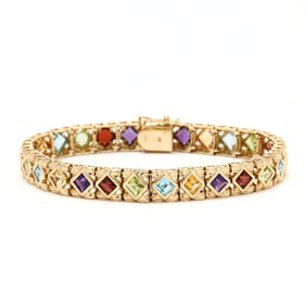 Gold and Gem-Set Bracelet