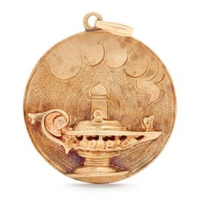 Gold Magic Lamp Motif Charm