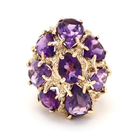 Vintage Gold and Amethyst Ring