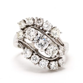 Vintage White Gold and Diamond Ring, Jabel