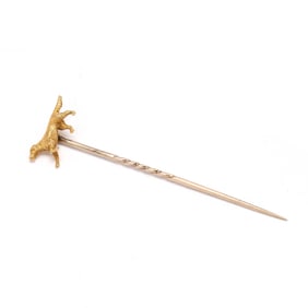 Antique Gold Dog Motif Stick Pin