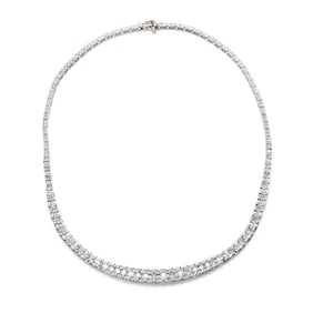 White Gold and Diamond Riviera Necklace