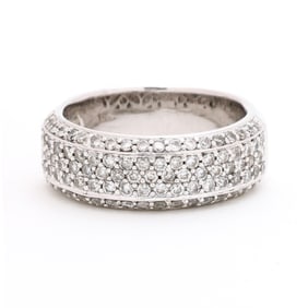 White Gold and Diamond Band