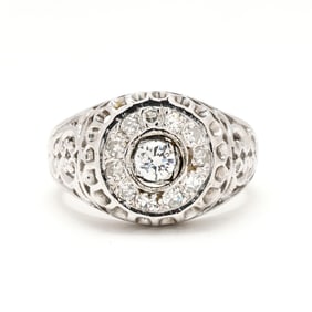 White Gold and Diamond Ring