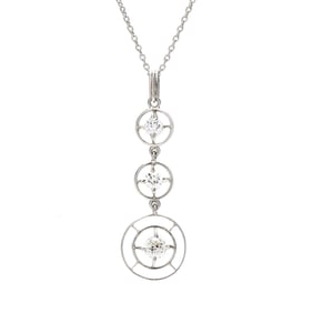 Platinum and Diamond Pendant / Necklace