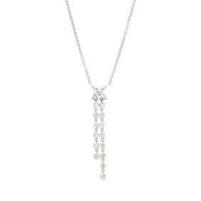 White Gold and Diamond Floral Motif Necklace, Italy