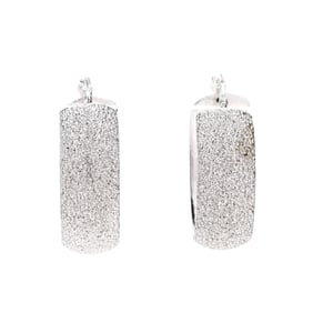 White Gold Hoop Earrings, H.W. Burdick Co.