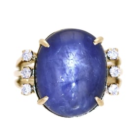 Gold and Star Sapphire Ring
