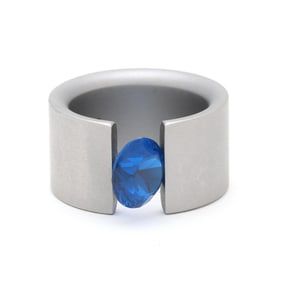 White Gold and Synthetic Spinel Ring, Niessing
