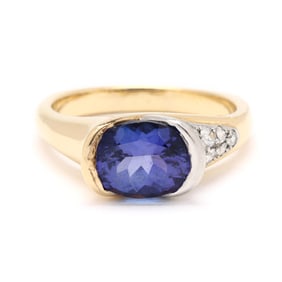 Gold, Platinum, Tanzanite, and Diamond Ring, Richard Krementz