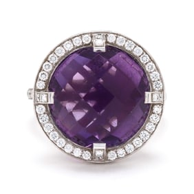 White Gold, Amethyst, and Diamond Ring, Chaumet