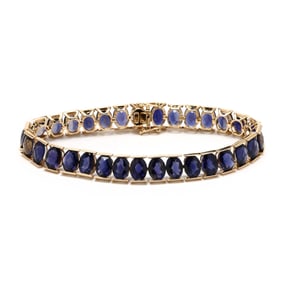 Gold and Amethyst Line Bracelet