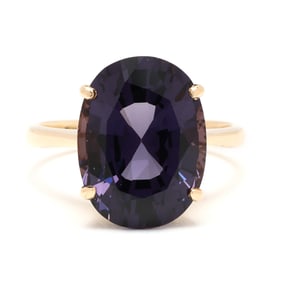 Gold and Purple Spinel Ring