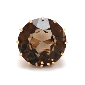Gold and Smoky Quartz Ring