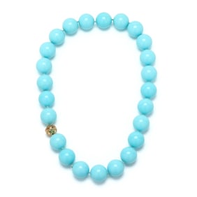 Turquoise Composite Bead Necklace