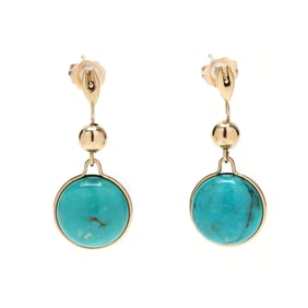 Gold and Turquoise Earrings