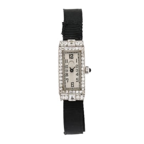 Antique Lady's Platinum and Diamond Watch, Tiffany & Co. / Longines