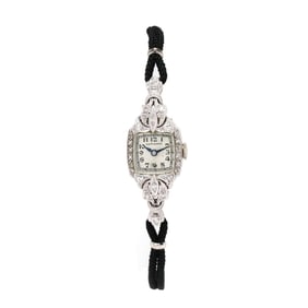 Lady's Platinum and Diamond Watch, Hamilton