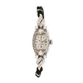 Lady's White Gold and Diamond Watch, Omega