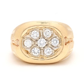 Gent's Gold and Diamond Ring