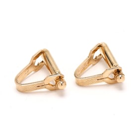 Pair of Gold Stirrup Motif Cufflinks