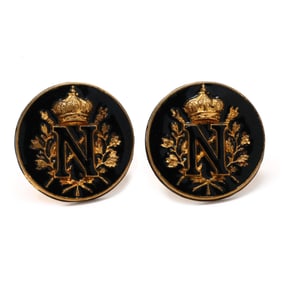 Antique Napoleon Button Cufflinks
