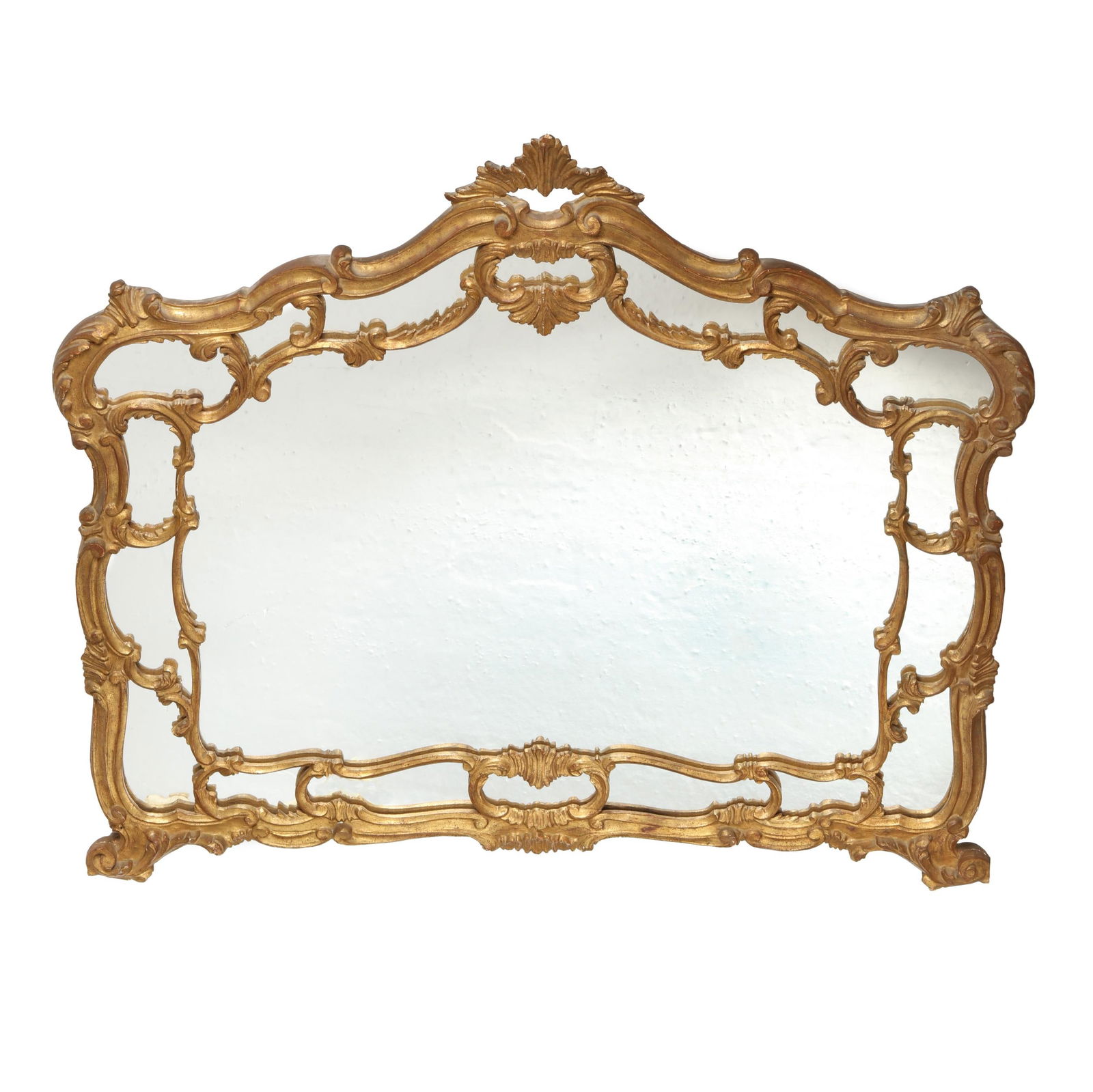 Louis XV Style Overmantel Giltwood Mirror (1 of 8)