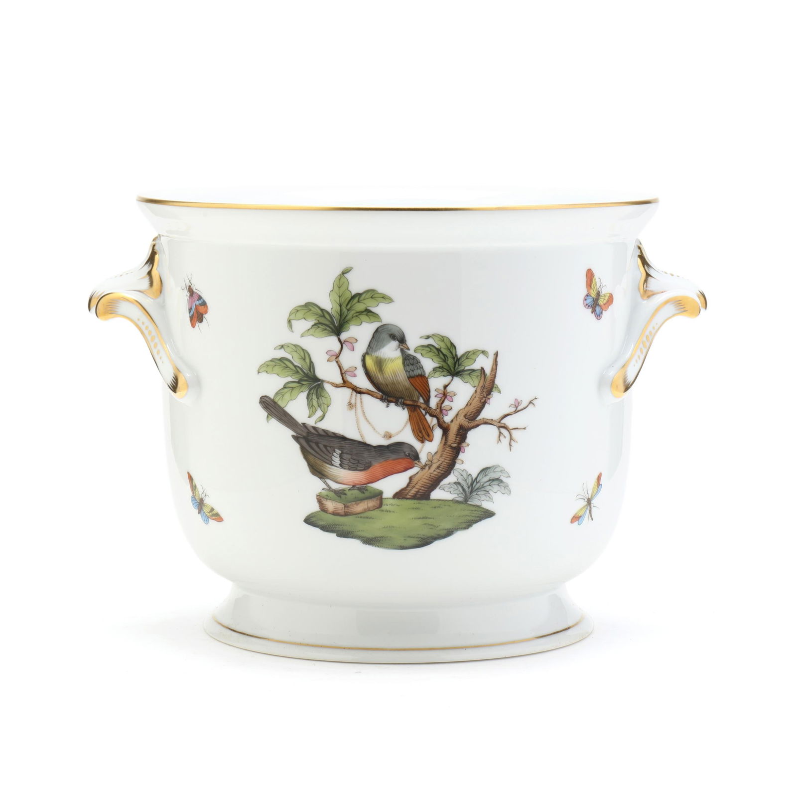 Herend,  Rothschild Bird  Porcelain Cachepot (1 of 9)