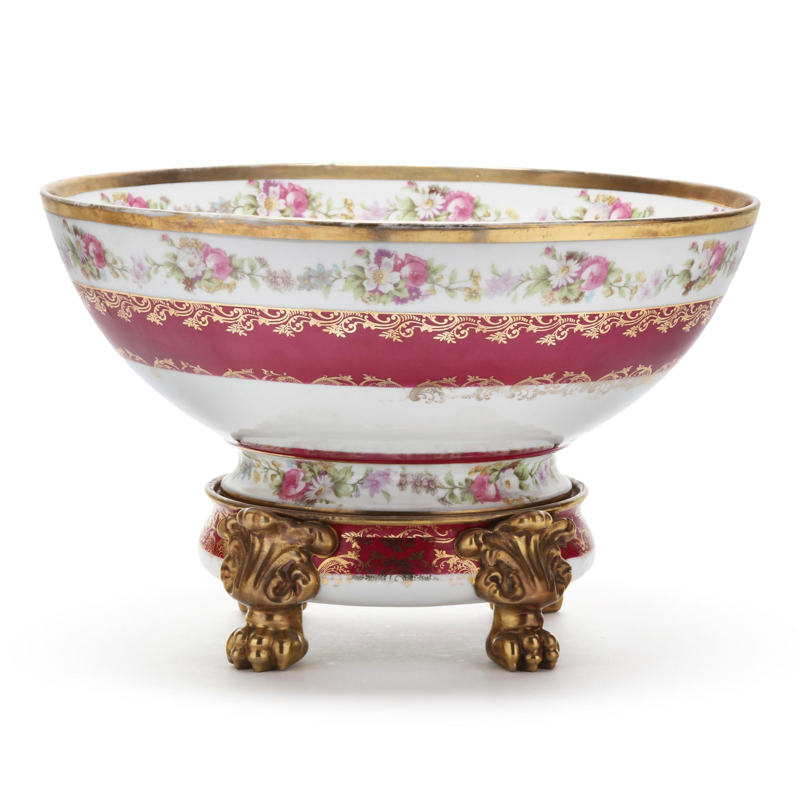 Imperial Crown China, Bohemian China Punch Bowl on Stand (1 of 8)